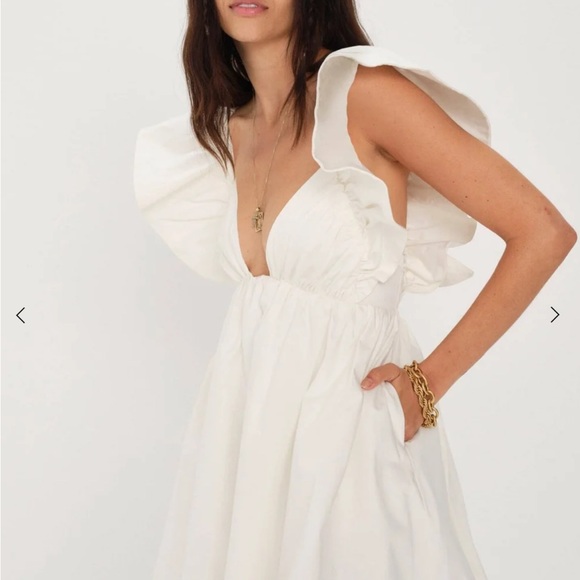 For Love And Lemons Dresses & Skirts - For Love And Lemons White clementine  Mini Dress